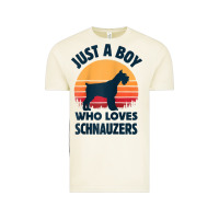 Vintage Arctic schnauzer just a boy who loves dogs men retro vintage sunset raglan ba Vintage Tee - linhVisuals