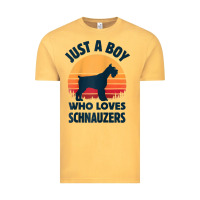 Vintage Mustard schnauzer just a boy who loves dogs men retro vintage sunset raglan ba Vintage Tee - linhVisuals