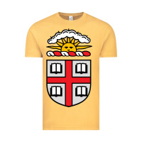 Vintage Mustard brown university coat of arms Vintage Tee - linhVisuals