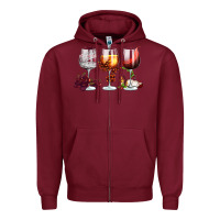 Burgundy hallothanksmas halloween thanksgiving  christmas wine Zipper Hoodie - FaDigitalArtStudio