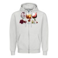 Dove Grey hallothanksmas halloween thanksgiving  christmas wine Zipper Hoodie - FaDigitalArtStudio
