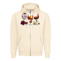 Sandshell hallothanksmas halloween thanksgiving  christmas wine Zipper Hoodie - FaDigitalArtStudio