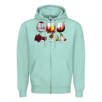 Seafoam hallothanksmas halloween thanksgiving  christmas wine Zipper Hoodie - FaDigitalArtStudio