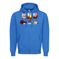 True Royal hallothanksmas halloween thanksgiving  christmas wine Zipper Hoodie - FaDigitalArtStudio