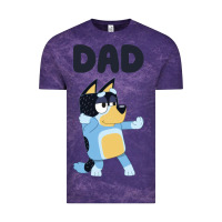 Cloud Purple Bluey Dad Vintage Tee - linhVisuals