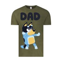 Vintage Olive Bluey Dad Vintage Tee - linhVisuals