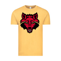 Vintage Mustard DEVIL - RED WOLVES FOOTBALL SOCCER STATE MEN Vintage Tee - linhVisuals