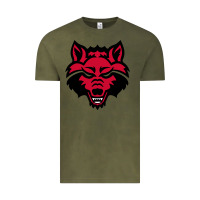 Vintage Olive DEVIL - RED WOLVES FOOTBALL SOCCER STATE MEN Vintage Tee - linhVisuals