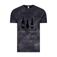 Cloud Black womens funny beer now there's a temporary solution drinking design v n Vintage Tee - linhVisuals