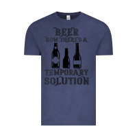 Vintage Denim womens funny beer now there's a temporary solution drinking design v n Vintage Tee - linhVisuals
