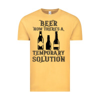 Vintage Mustard womens funny beer now there's a temporary solution drinking design v n Vintage Tee - linhVisuals