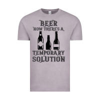 Vintage Zinc womens funny beer now there's a temporary solution drinking design v n Vintage Tee - linhVisuals