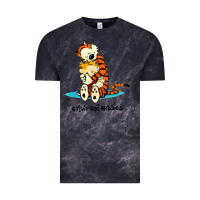 Cloud Black newcalvin and hobbes [tyellow] Vintage Tee - linhVisuals
