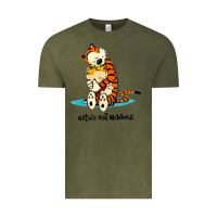 Vintage Olive newcalvin and hobbes [tyellow] Vintage Tee - linhVisuals