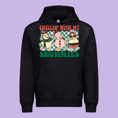 Chillin With My Snowmies Urban Hoodie Designed By Barkaloodesign