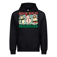 Black Chillin with my Snowmies Urban Hoodie - BarkalooDesign