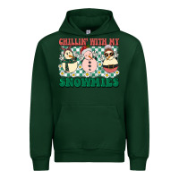 Forest Green Chillin with my Snowmies Urban Hoodie - BarkalooDesign