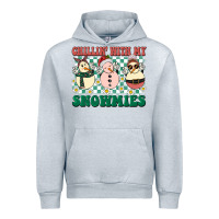 Heather Grey Chillin with my Snowmies Urban Hoodie - BarkalooDesign