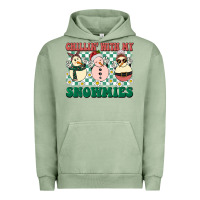 Pigment Oil Green Chillin with my Snowmies Urban Hoodie - BarkalooDesign