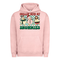 Pigment Salmon Chillin with my Snowmies Urban Hoodie - BarkalooDesign
