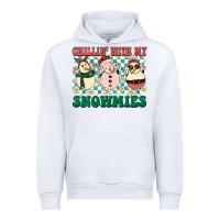 White Chillin with my Snowmies Urban Hoodie - BarkalooDesign