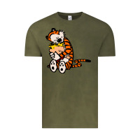 Vintage Olive newcalvin and hobbes 04 Vintage Tee - linhVisuals
