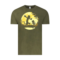 Vintage Olive newcalvin and hobbes no worries Vintage Tee - linhVisuals