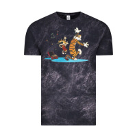 Cloud Black newcalvin and hobbes sing 09 Vintage Tee - linhVisuals
