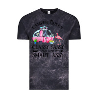 Cloud Black newcamper queen classy sassy and a bit smart assy Vintage Tee - linhVisuals
