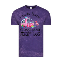 Cloud Purple newcamper queen classy sassy and a bit smart assy Vintage Tee - linhVisuals
