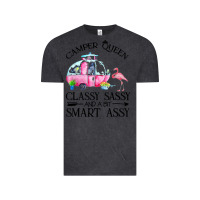 Vintage Black newcamper queen classy sassy and a bit smart assy Vintage Tee - linhVisuals