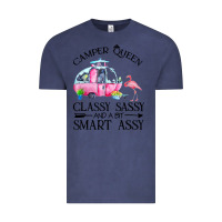 Vintage Denim newcamper queen classy sassy and a bit smart assy Vintage Tee - linhVisuals