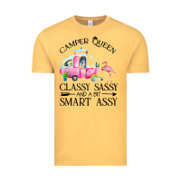 Vintage Mustard newcamper queen classy sassy and a bit smart assy Vintage Tee - linhVisuals