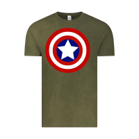 Vintage Olive newcaptain america Vintage Tee - linhVisuals