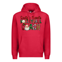 Cardinal Santa's Favorite Volleyball Coach For Christmas Premium Hoodie - FaDigitalArtStudio