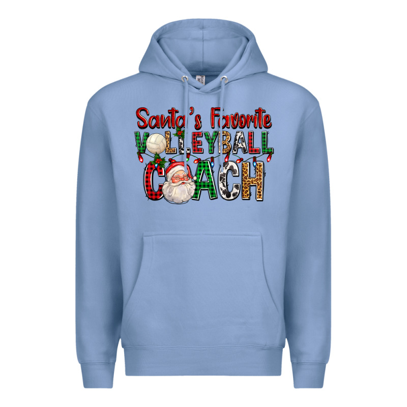 Santa's Favorite Volleyball Coach For Christmas Premium Hoodie by FaDigitalArtStudio | Teevron