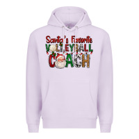Lilac Santa's Favorite Volleyball Coach For Christmas Premium Hoodie - FaDigitalArtStudio