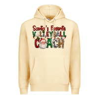 Pina Colada Santa's Favorite Volleyball Coach For Christmas Premium Hoodie - FaDigitalArtStudio