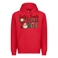 Red Santa's Favorite Volleyball Coach For Christmas Premium Hoodie - FaDigitalArtStudio