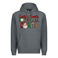 Rock Santa's Favorite Volleyball Coach For Christmas Premium Hoodie - FaDigitalArtStudio