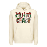 Sandshell Santa's Favorite Volleyball Coach For Christmas Premium Hoodie - FaDigitalArtStudio