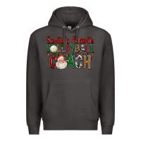 Smoke Santa's Favorite Volleyball Coach For Christmas Premium Hoodie - FaDigitalArtStudio