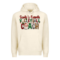 Tofu Santa's Favorite Volleyball Coach For Christmas Premium Hoodie - FaDigitalArtStudio