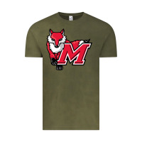 Vintage Olive marist red foxes Vintage Tee - linhVisuals