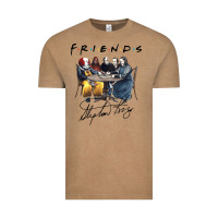 Vintage Coffee Horror friends Vintage Tee - linhVisuals