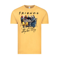 Vintage Mustard Horror friends Vintage Tee - linhVisuals