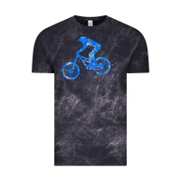 Cloud Black downhill mountain bike t  shirt downhill mountain bike jump blue water Vintage Tee - linhVisuals