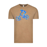 Downhill Mountain Bike T  Shirt Downhill Mountain Bike Jump Blue Water Vintage Tee | Teevron
