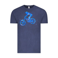Vintage Denim downhill mountain bike t  shirt downhill mountain bike jump blue water Vintage Tee - linhVisuals