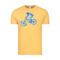 Vintage Mustard downhill mountain bike t  shirt downhill mountain bike jump blue water Vintage Tee - linhVisuals